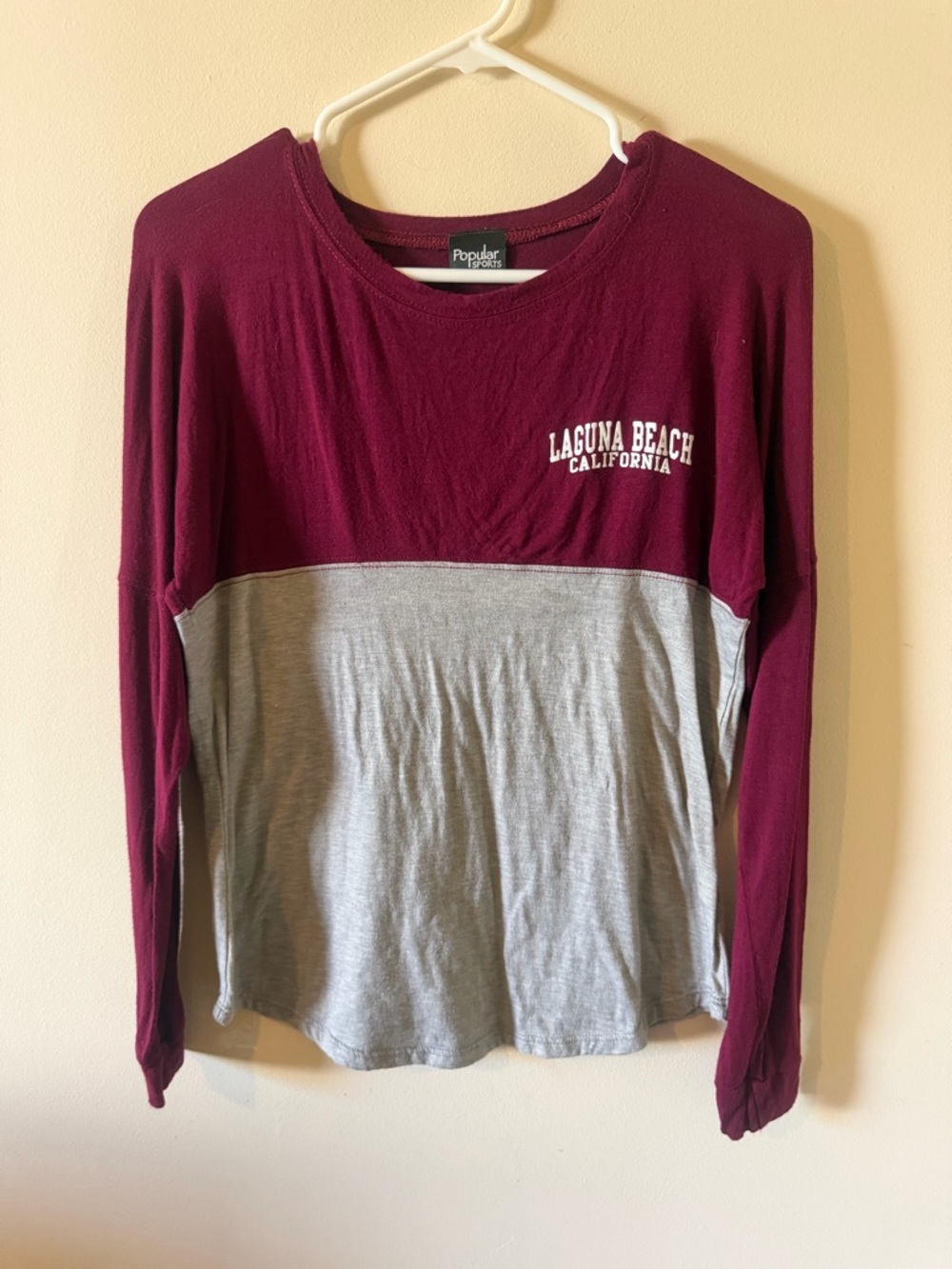 Laguna Beach California Two-Tone Long Sleeve Tee
